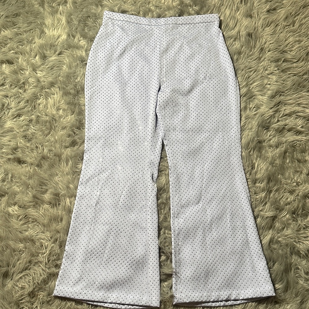 NADINE MERABI lilac shiny Pants